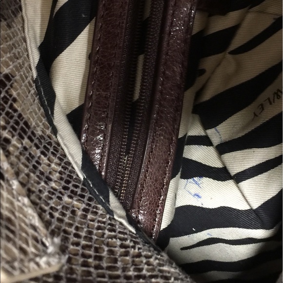 LARGE snake print Leather Crossbody / Satchel - Picture 8 of 8